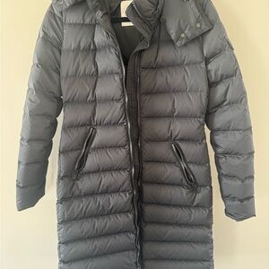 Moncler Charcoal Long Puffer Coat